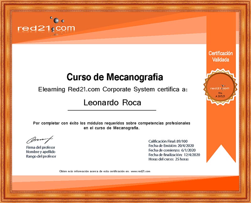 Curso online de Mecanografía.